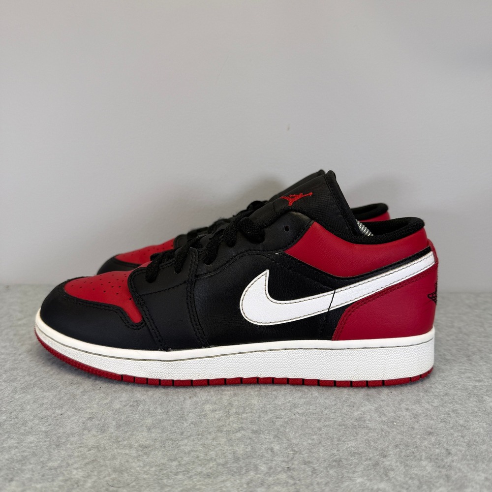 Nike Air Jordan 1 Low Womens Shoes Size 8.5 Bred Black Red Sneakers  553560-066